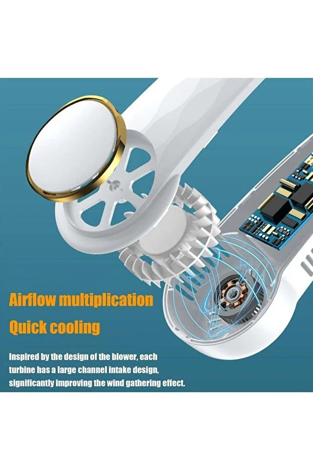 Bladeless Neck Fan — Wearable Portable Cooling | Hands Free 360° Airflow | USB Rechargeable | UAE Dubai Fast Delivery