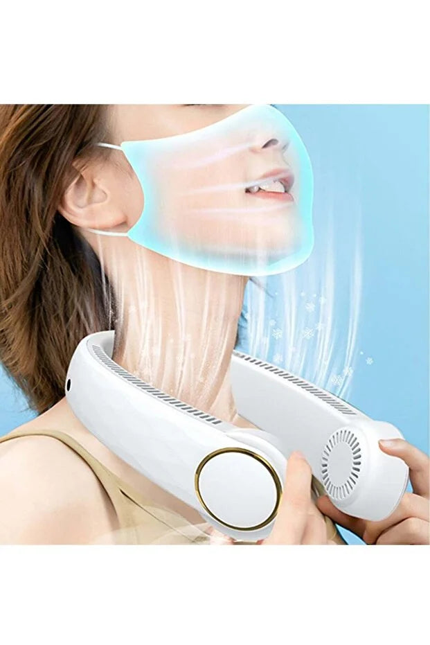 Bladeless Neck Fan — Wearable Portable Cooling | Hands Free 360° Airflow | USB Rechargeable | UAE Dubai Fast Delivery