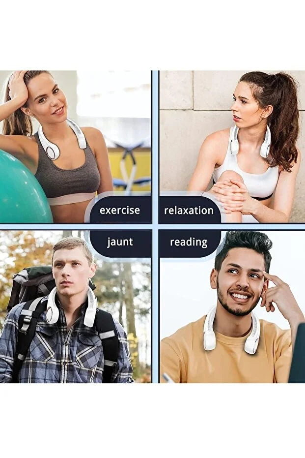 Bladeless Neck Fan — Wearable Portable Cooling | Hands Free 360° Airflow | USB Rechargeable | UAE Dubai Fast Delivery