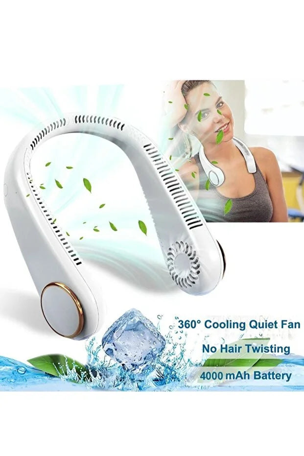 Bladeless Neck Fan — Wearable Portable Cooling | Hands Free 360° Airflow | USB Rechargeable | UAE Dubai Fast Delivery