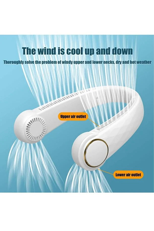 Bladeless Neck Fan — Wearable Portable Cooling | Hands Free 360° Airflow | USB Rechargeable | UAE Dubai Fast Delivery