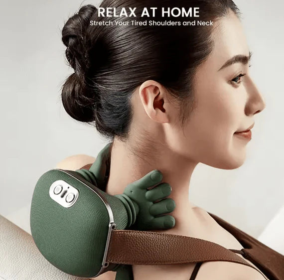 Heated Neck &amp; Back Massager | Deep Kneading Shiatsu Massager – Sleekposh