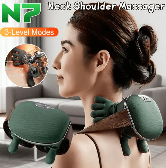 Heated Neck &amp; Back Massager | Deep Kneading Shiatsu Massager – Sleekposh