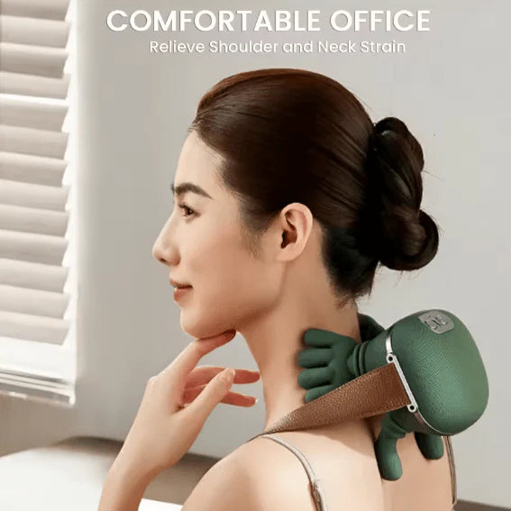 Heated Neck &amp; Back Massager | Deep Kneading Shiatsu Massager – Sleekposh